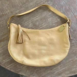 gold real Ralph Lauren shoulder bag 3 minor stains in side,leather